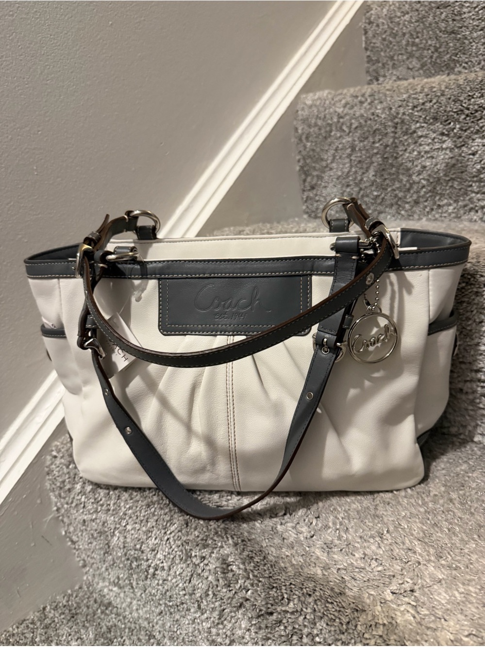 Coach Pleated East/West Gallery Tote Bag